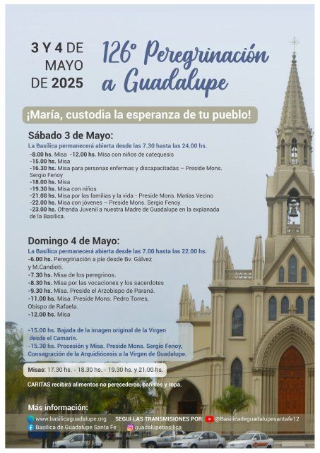 Cronograma fiesta Guadalupe 2025