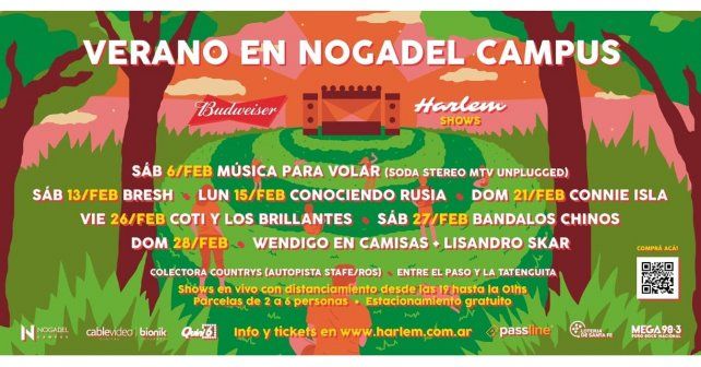 La grilla de Nogadel Campus de Febrero