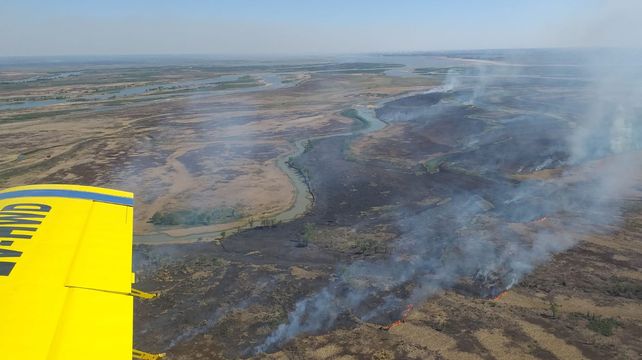 Reportan incendios en la provincia de Santa Fe. Crédito: Secretaría de Protección Civil.