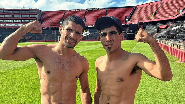 Diego Borda de Col&oacute;n y Exequiel Leguizam&oacute;n de Catamarca cumplimentaron el pesaje para la pelea de este s&aacute;bado en el Otrino.