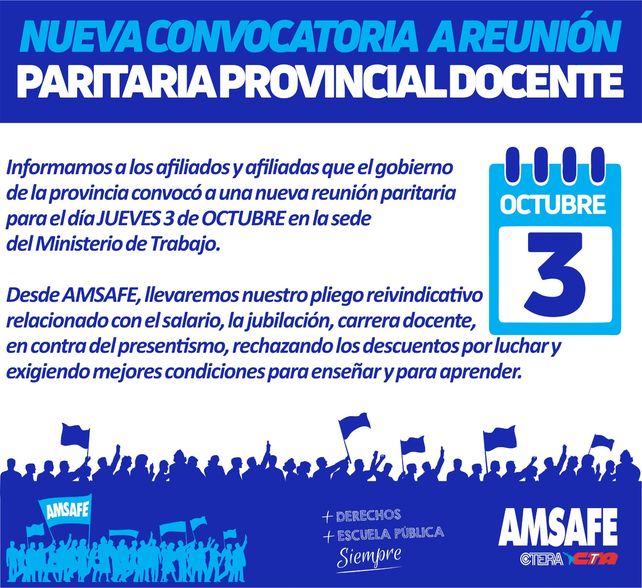 Amsafe confirm&oacute; el llamado a paritarias.