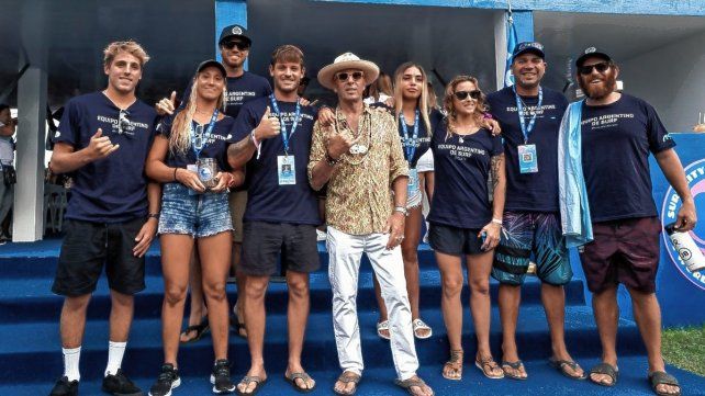 Aguerre y el equipo argentino que anduvo bien en el Mundial.