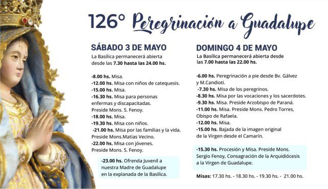 Misas de la 126 Peregrinación a Guadalupe en Santa Fe