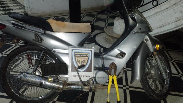 El vehículo robado y luego recuperado