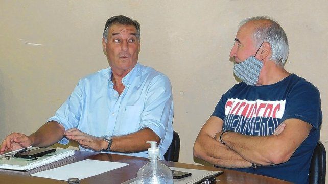 El reelecto presidente, Gustavo Pueyo, junto a su vicepresidente Dito Rosso, quienes se&ntilde;alaron que es muy positivo haber llegado a un acuerdo.