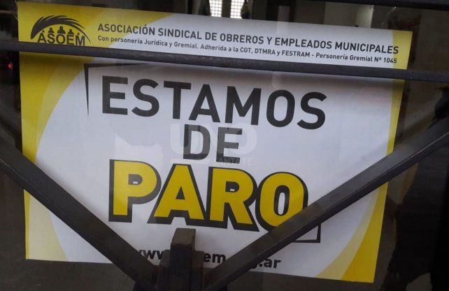 Los trabajadores municipales de paro. 