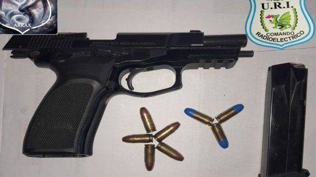 El arma secuestrada al vecino y con la cual efectuó los disparos para repeler la actitud del delincuente