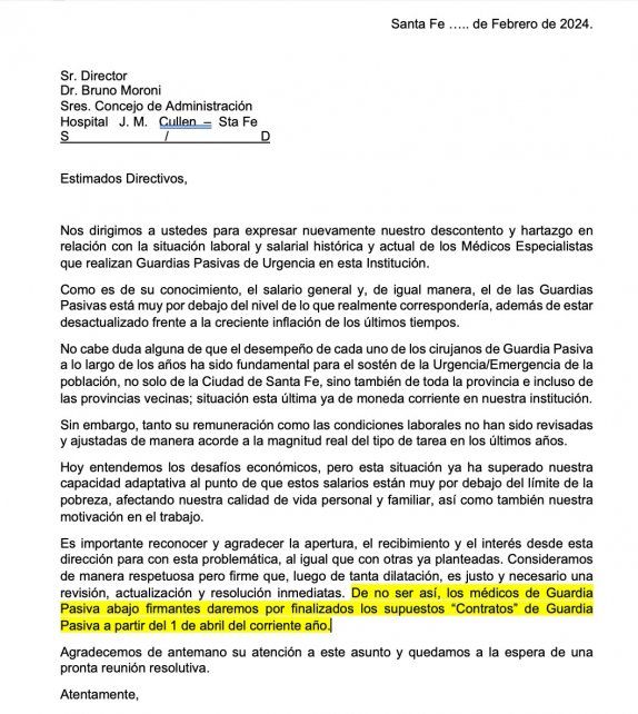 Los médicos de las distintas especialidades del Hospital Cullen alertan sobre 