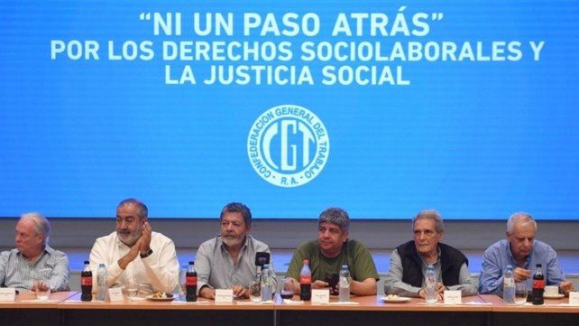 Los integrantes de la CGT