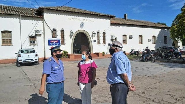 Enero. La directora del Hospital Regional de Vera Dra. Beatriz Villa, junto al Senador Osvaldo Sosa.