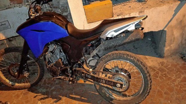 La moto secuestrada al detenido