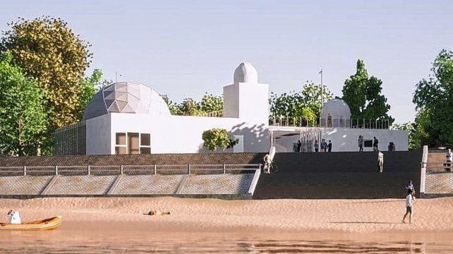 Las obras de restauración del CODE en la costanera santafesina.