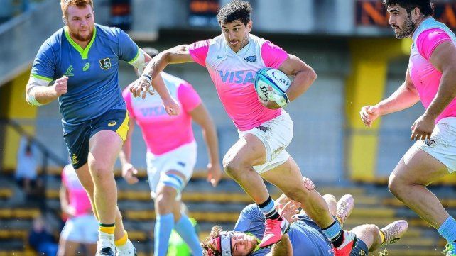 El medio scrum Tom&aacute;s Cubelli fue otro de los puntos positivos de Los Pumas en el amistoso ante Rugby Australia Selection en la previa del Tres Naciones. Foto: prensa UAR