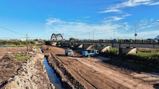 Obras actuales del nuevo puente Santa Fe - Santo Tomé