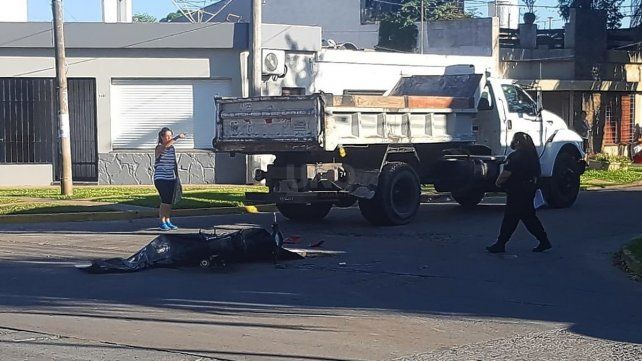 El lugar del accidente en Galicia y Lavalle. 
