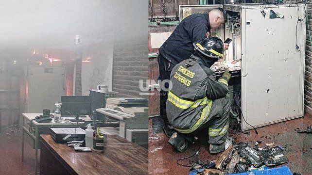 La bomba molotov incendió parte de la Dirección y la Secretaría de la escuela.