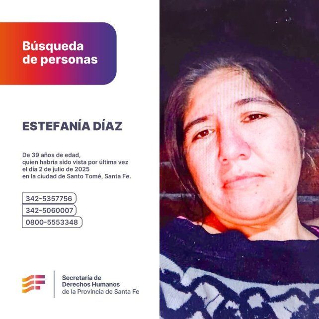Pedido de paradero Estefanía Díaz