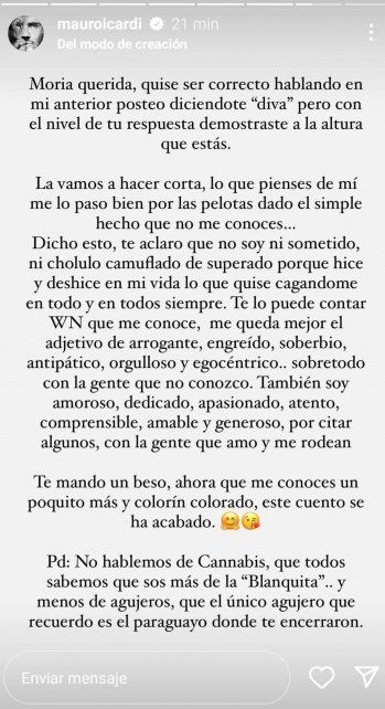 El posteo de Mauro Icardi