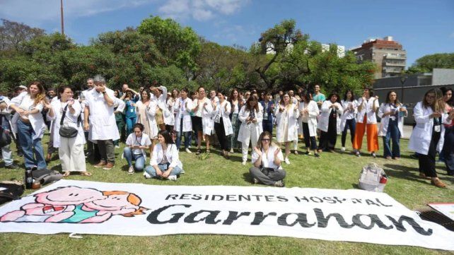 Residentes del hospital Garrahan en Buenos Aires.