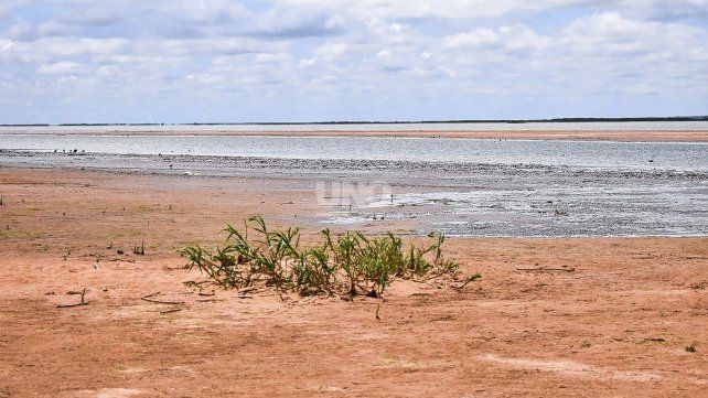 La postal de la sequía y la falta de agua en la Laguna Setúbal.