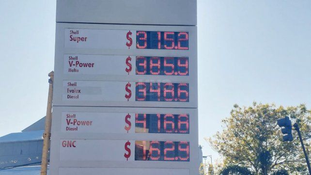 Aumento combustibles Shell