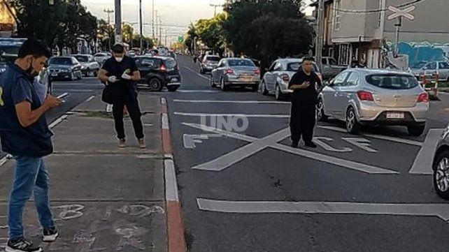 Escena del crimen. El lugar donde fueron apuñalados los dos jóvenes en barrio Barranquitas.