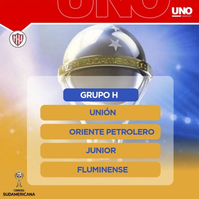 Unión formará parte del Grupo H de la Copa Sudamericana.