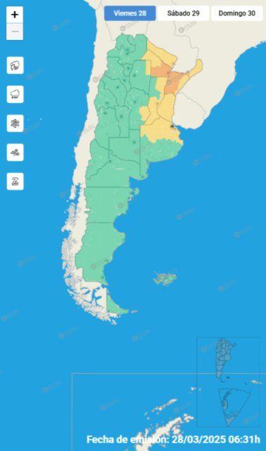 Alerta meteorológico vigente 