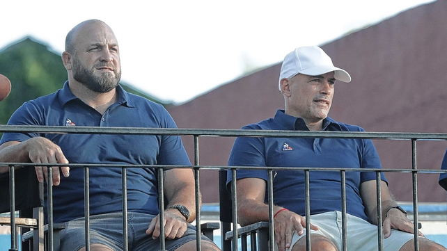 El rosarino Andr&eacute;s Bordoy, y el entrenador de Los Pumas, Felipe Contepomi se hicieron presentes en Deportiva Francesa.