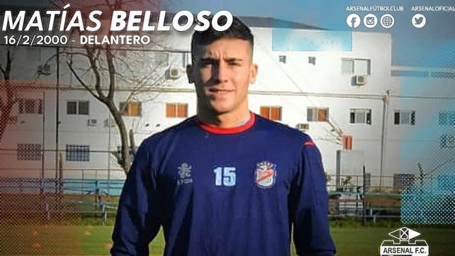 Matías Belloso, hijo de Gonzalo y actual jugador de Arsenal de Sarandí