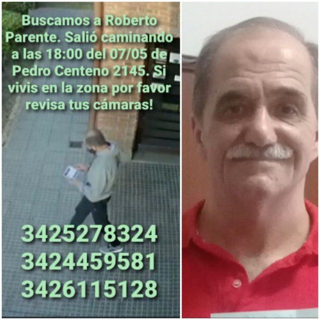 Búsqueda desesperada. La familia pide ayuda para dar con el paradero de Roberto Parente.