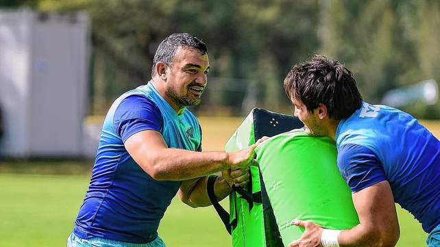 "Estoy muy feliz de estar acá" señaló Agustín Creevy tras el entrenamiento efectuado en el complejo Papel Noa de Gimnasia y Esgrima.