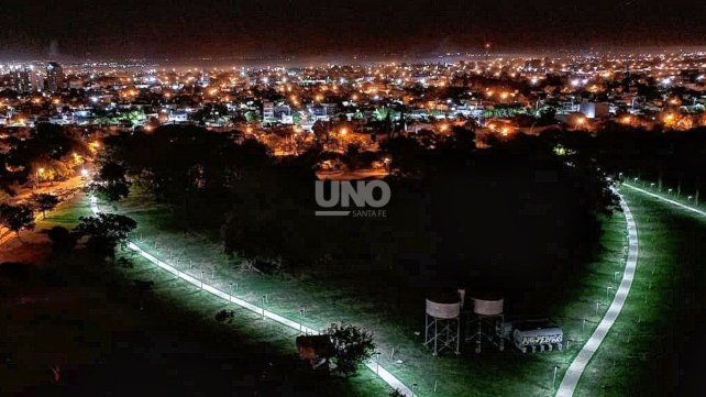 Parque Federal a oscuras, donde habr&aacute; una de las estaciones de polic&iacute;a.