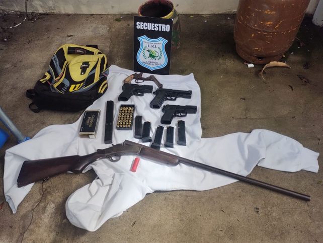 El material secuestrado del interior de la vivienda