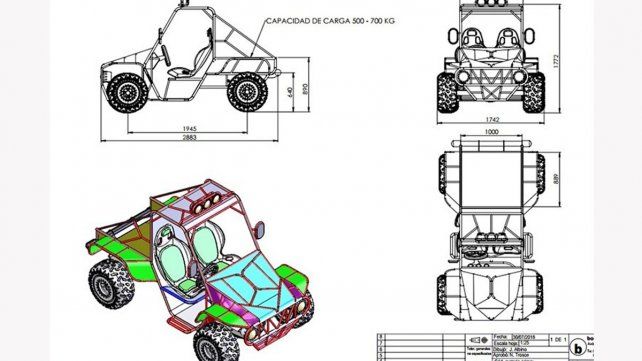 El vehículo apunta, en principio, a ser de carga. Los fabricantes calculan que el vehículo cargue unos 500/600 kilogramos. 