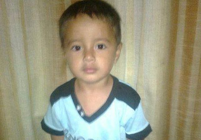 El pequeño Maximiliano Sosa, de tres años.