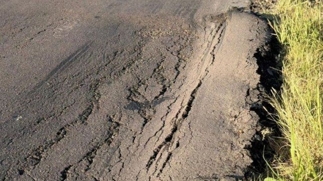 El estado de la ruta 11 a la altura de Malabrigo