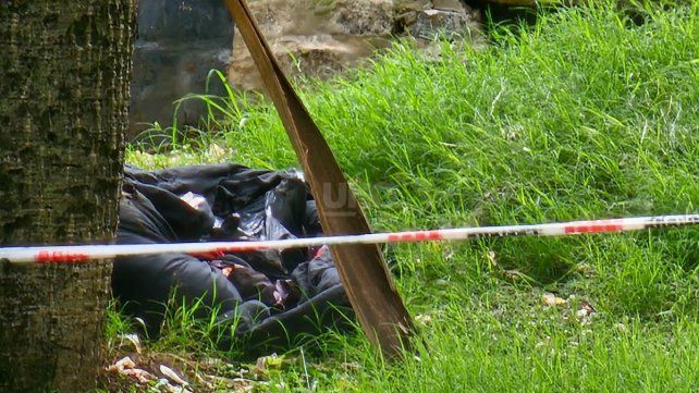 Las bolsas halladas en la plaza Escalante