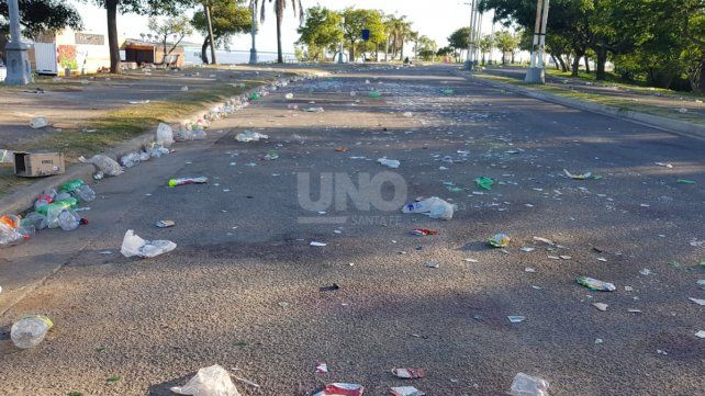 La basura que quedó en la Costanera Este