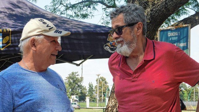 Los dirigentes de la Unión Santafesina, Jorge Bruzzone y Jorge Coronel acompañaron las actividades en el CRAI.