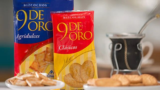 Los bizcochos de mesa 9 de Oro, uno de los reconocidos productos elaborado por Molino Cañuelas.