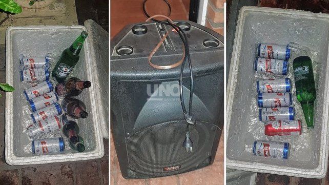 Alguno de los elementos secuestrados en la fiesta clandestina