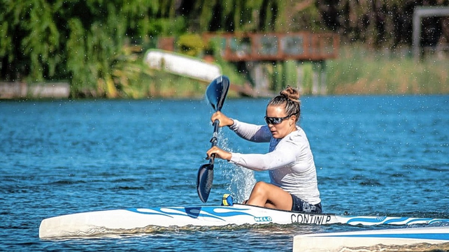 La palista de N&aacute;utico El Quill&aacute; compiti&oacute; en el Tigre en la distancia de 350 y 500 metros.