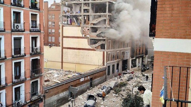 Así quedó el edificio en pleno centro de Madrid tras la explosión 