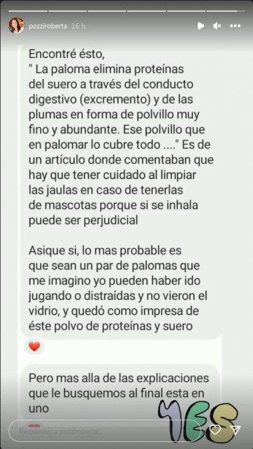 Posteo de Roberta Pozzi  