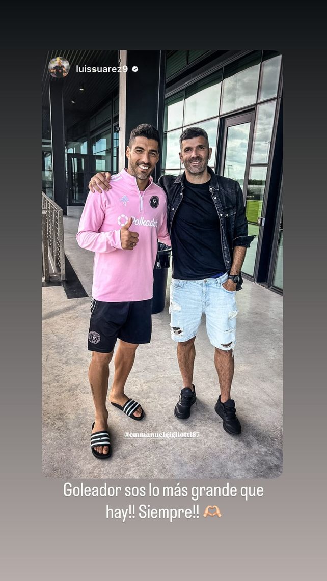 Gigliotti, de vacaciones en Col&oacute;n, visit&oacute; a Su&aacute;rez en Miami.