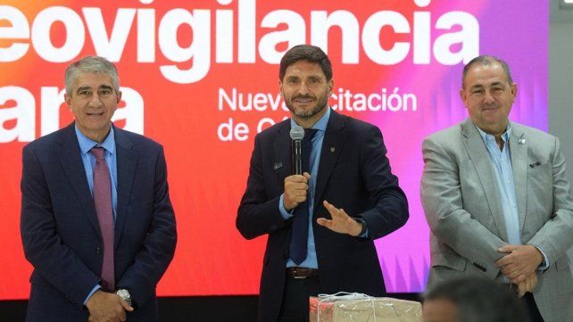 Fabián Bastía, Maximiliano Pullaro y Juan Pablo Poletti 