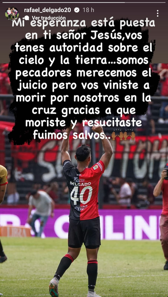 El mensaje a pura fe de Rafael Delgado en Col&oacute;n.