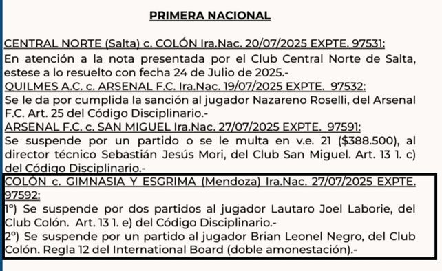 La AFA sorprendi&oacute; con las dos fechas a Labori&eacute; en Col&oacute;n.