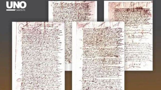 Una de las impresiones del acta de fundación de Santa Fe, que se logró imprimir pero cuya ubicación se desconoce.